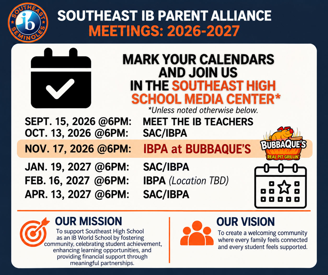 Southeast IB Parent Alliance Meetings